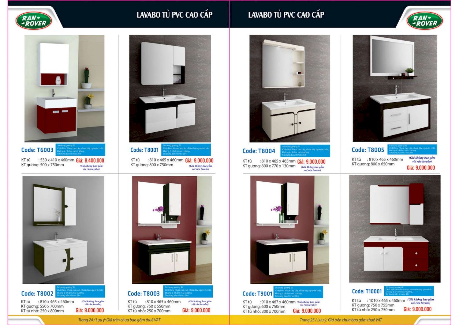 Thiết bị vệ sinh RANROVER Catalogue và Bảng giá mới nhất /Page 13